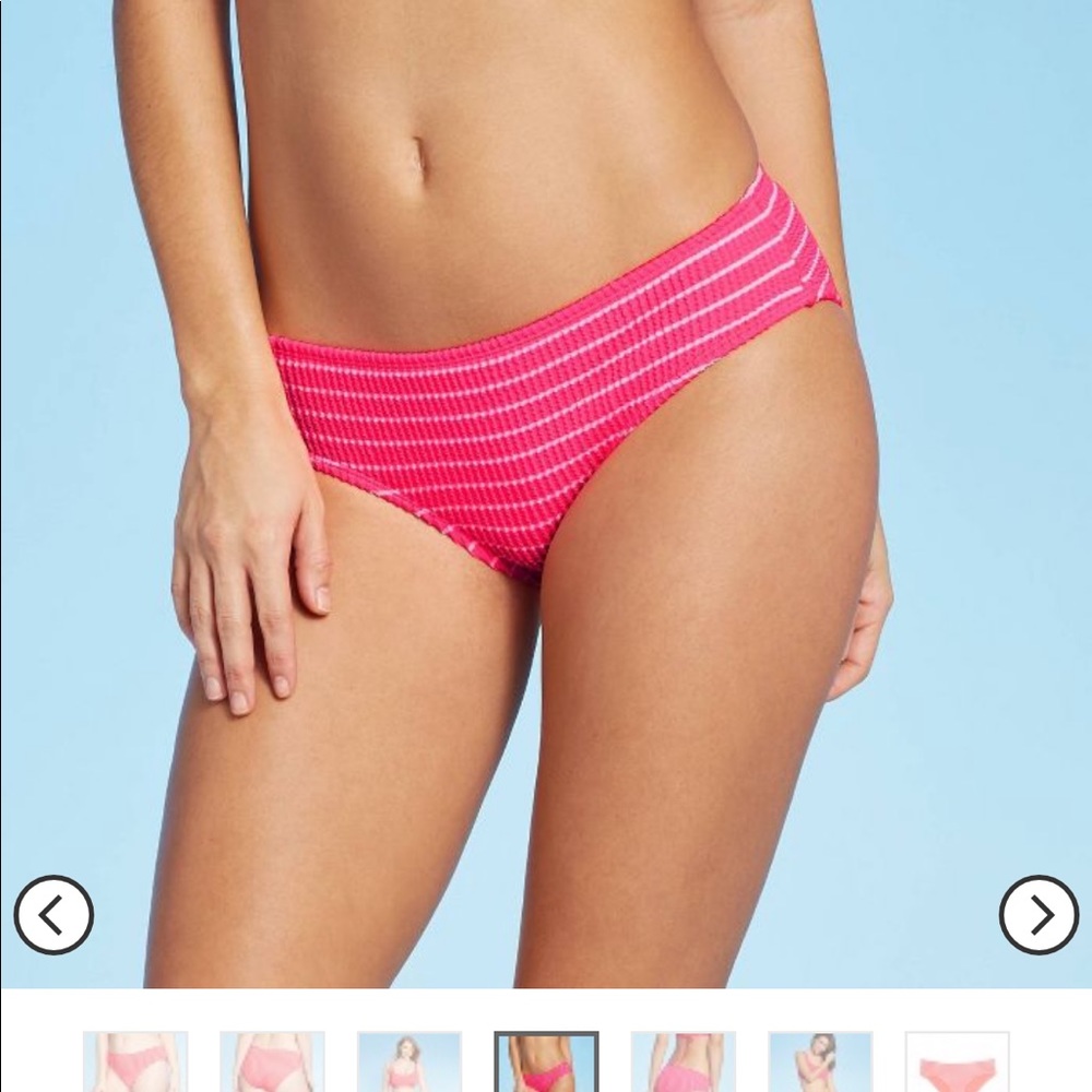 Neon pink bikini bottoms